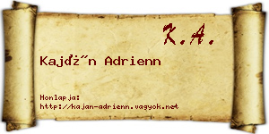 Kaján Adrienn névjegykártya